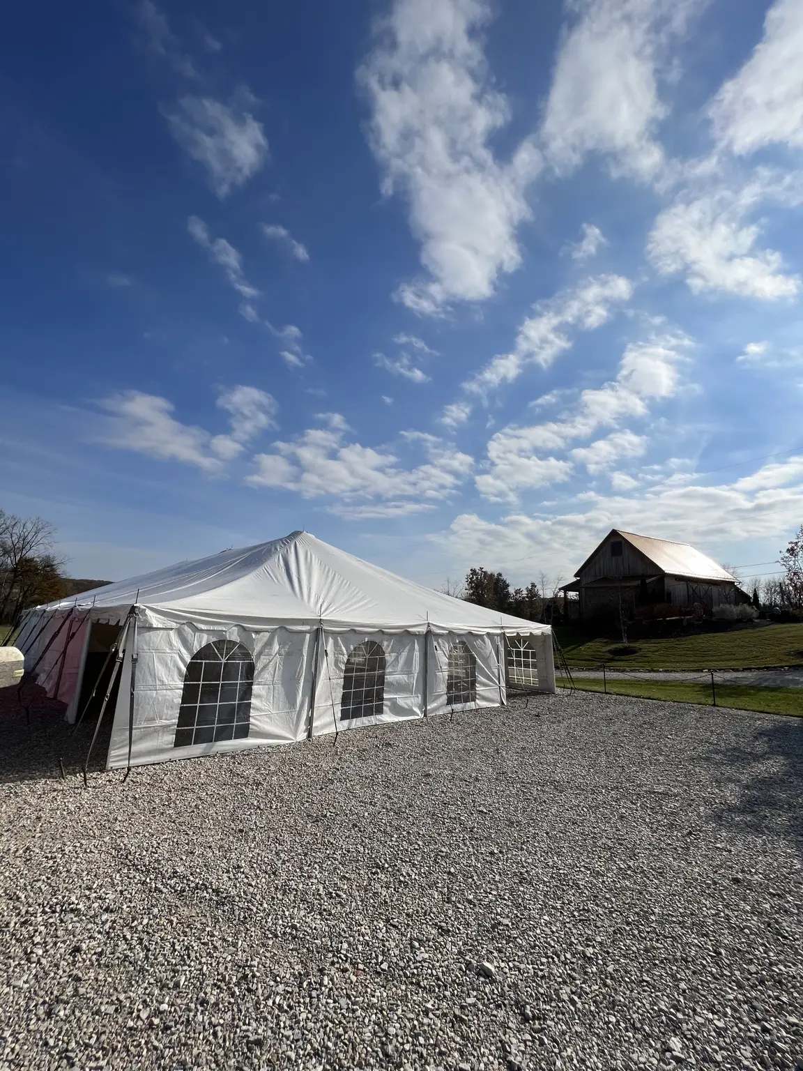 Enclosed tent with window sidewalls
